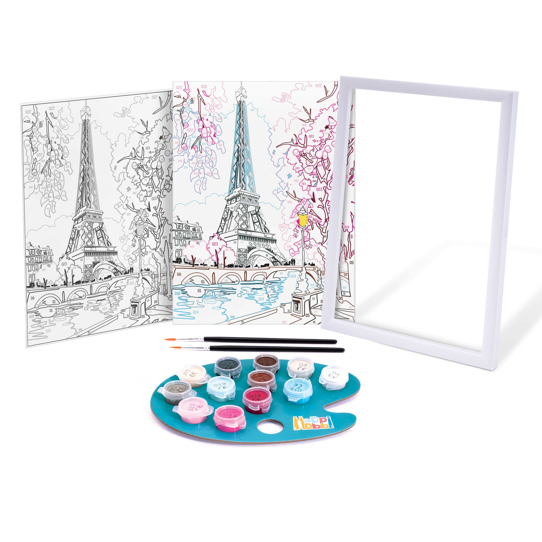 HappiHobbi Paint & Frame | Paint by Numbers - Spring Paris | Για Ηλικίες 12+ Χρονών