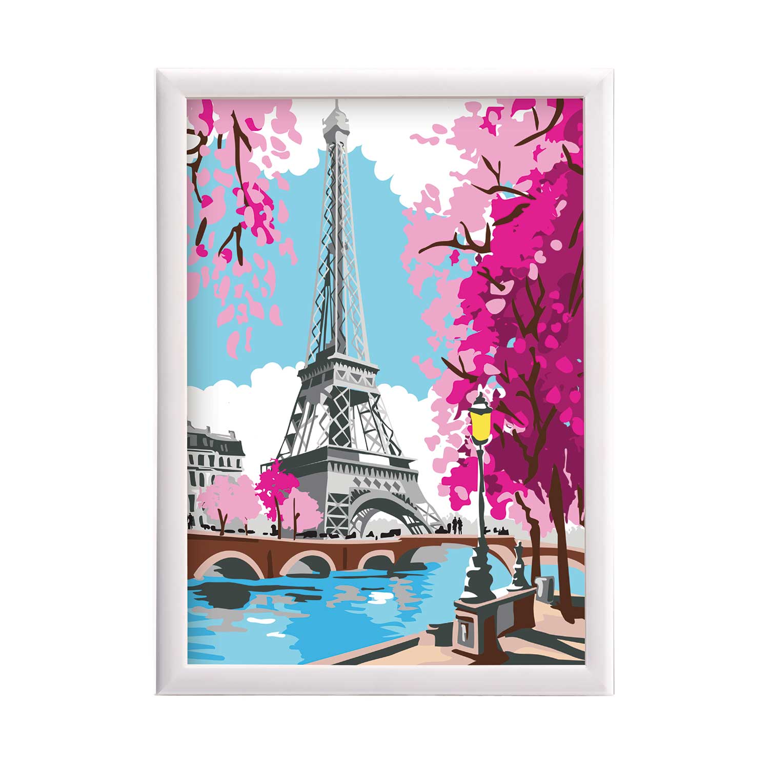 HappiHobbi Paint & Frame | Paint by Numbers - Spring Paris | Για Ηλικίες 12+ Χρονών