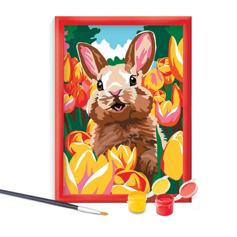 HappiHobbi Paint & Frame | Paint by Numbers – Cheerful Bunny | Για Ηλικίες 8+ Χρονών 5683956