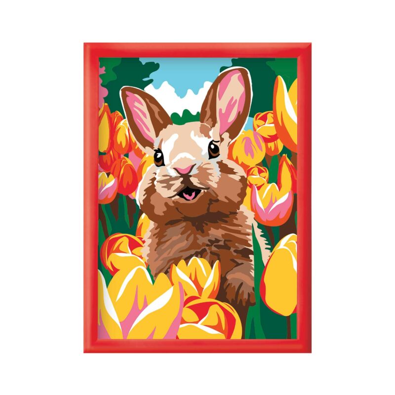 HappiHobbi Paint & Frame | Paint by Numbers – Cheerful Bunny | Για Ηλικίες 8+ Χρονών 5683957