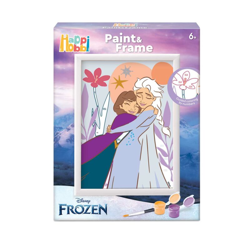 HappiHobbi Paint & Frame | Paint by Numbers – Disney Frozen | Για Ηλικίες 6+ Χρονών 5683959