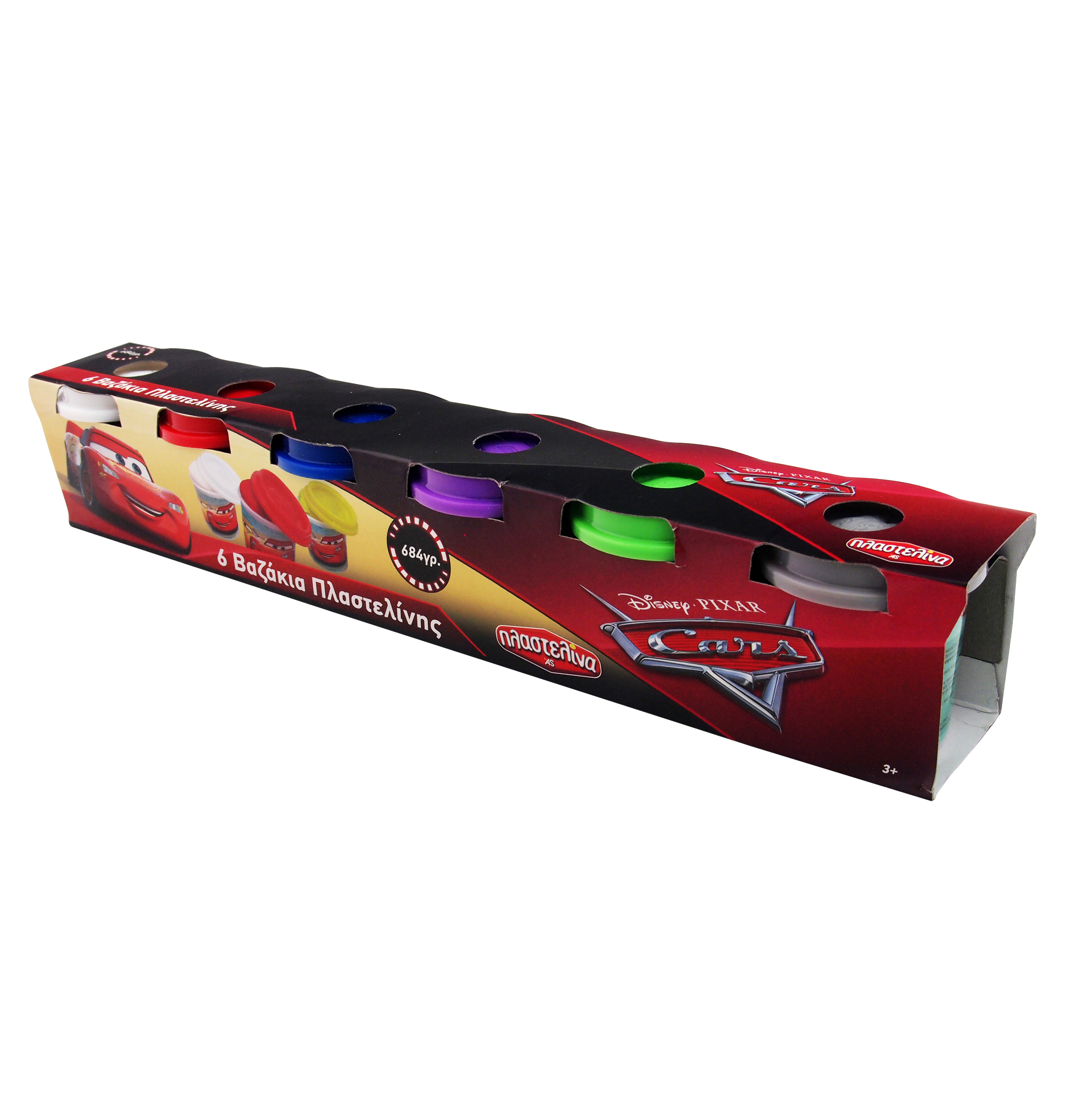 AS 6 Βαζάκια Πλαστελίνης 4oz Cars Για 3+ Ετών