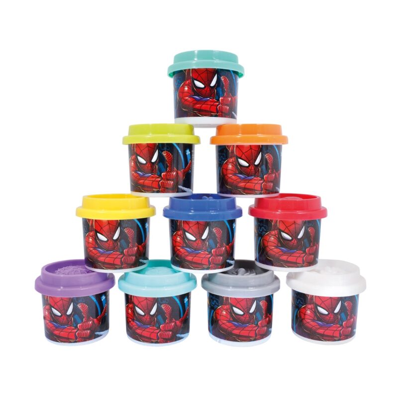AS Πλαστελίνη Marvel Spiderman Σακουλάκι Με 10 Βαζάκια Και Καπάκια Καλουπάκια 280gr Για 3+ Χρονών 5684866