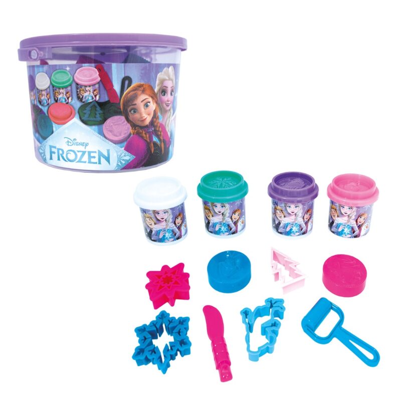 AS Πλαστελίνη Disney Frozen Κουβαδάκι Με 4 Βαζάκια Και 8 Εργαλεία 200g 3+ Χρονών 5267943