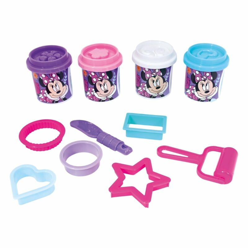 AS Πλαστελίνη Disney Minnie Κουβαδάκι Με 4 Βαζάκια – Καπάκια Καλουπάκια Και 8 Εργαλεία 200gr 5855193