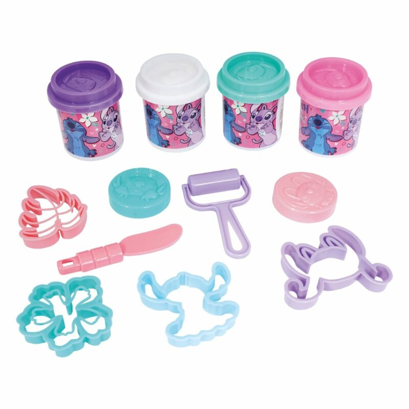 AS Πλαστελίνη Disney Stitch Κουβαδάκι Με 4 Βαζάκια Και 8 Εργαλεία 200g 3+ Χρονών 5855204