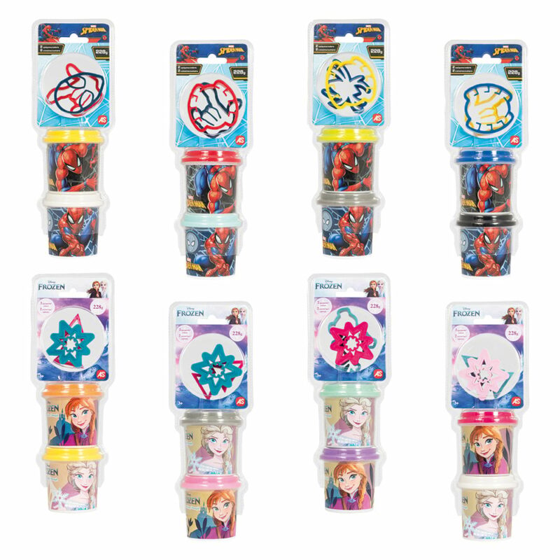 AS Πλαστελίνη Disney Frozen & Marvel Spiderman Σετ 2 Βαζάκια Με 2 Cutters 228gr Για 3+ Χρονών 5654245