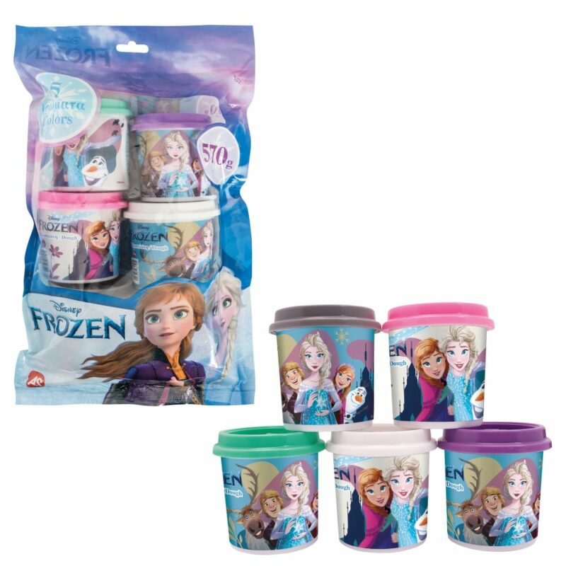 AS Πλαστελίνη Disney Frozen Σακουλάκι Με 5 Βαζάκια Και Καπάκια Καλουπάκια 570gr Για 3+ Χρονών 5581996