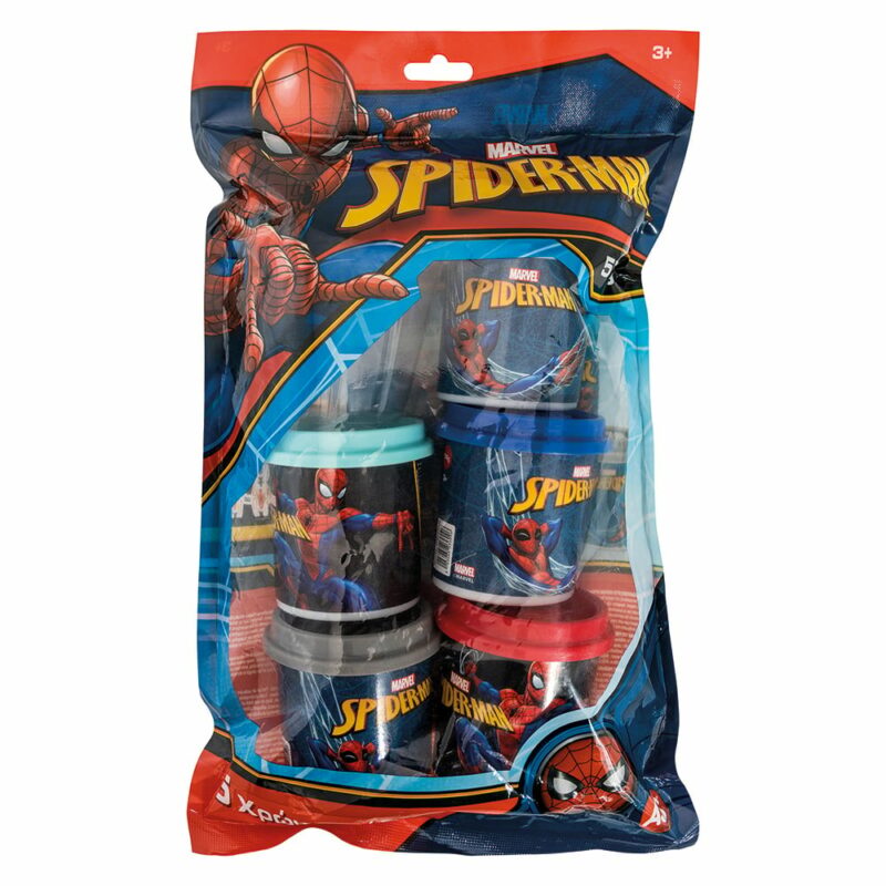 AS Πλαστελίνη Marvel Spiderman Σακουλάκι Με 5 Βαζάκια Και Καπάκια Καλουπάκια 570gr Για 3+ Χρονών 5581983