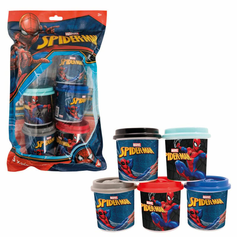 AS Πλαστελίνη Marvel Spiderman Σακουλάκι Με 5 Βαζάκια Και Καπάκια Καλουπάκια 570gr Για 3+ Χρονών 5581979