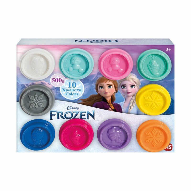 AS Πλαστελίνη Disney Frozen Κουτί Με 10 Βαζάκια Και Καπάκια Καλουπάκια 500gr Για 3+ Χρονών 5581992