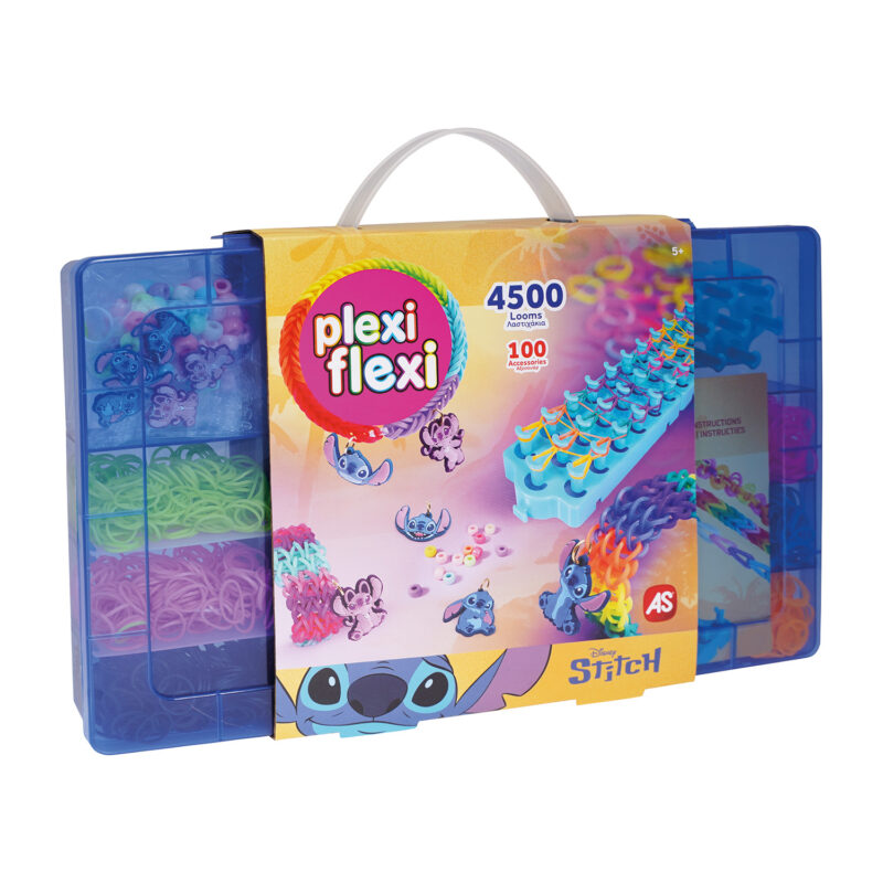 Plexi Flexi Disney Stitch Μεγάλη Θήκη Με 4500 Λαστιχάκια & 100 Αξεσουάρ Για 5+ 5224571