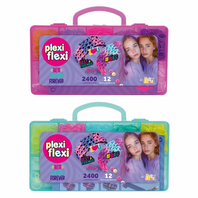 Plexi Flexi Best Friends Forever Θήκη 2400 Λαστιχάκια & 12 Αξεσουάρ Για 5+ Ετών 5556751