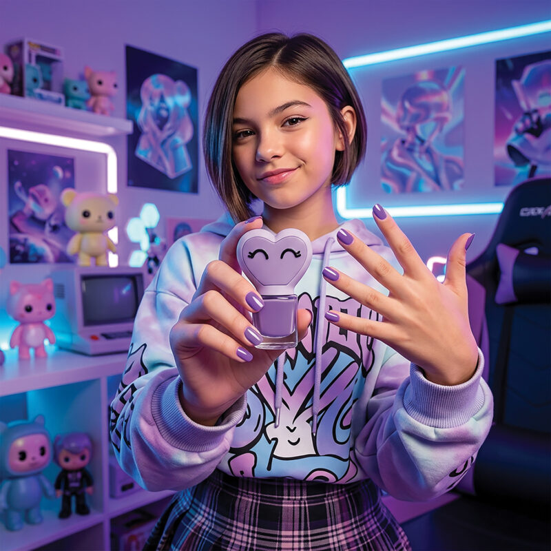 HappiHobbi Βερνίκι Νυχιών Sparkle Love σε 4 Σχέδια για 6+ Ετών 5248326