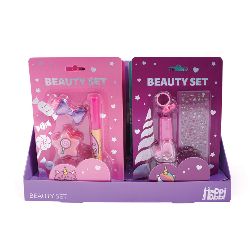 HappiHobbi Σετ Ομορφιάς σε καρτέλα Sparkle Love σε 4 Σχέδια για 6+ Ετών 5243634