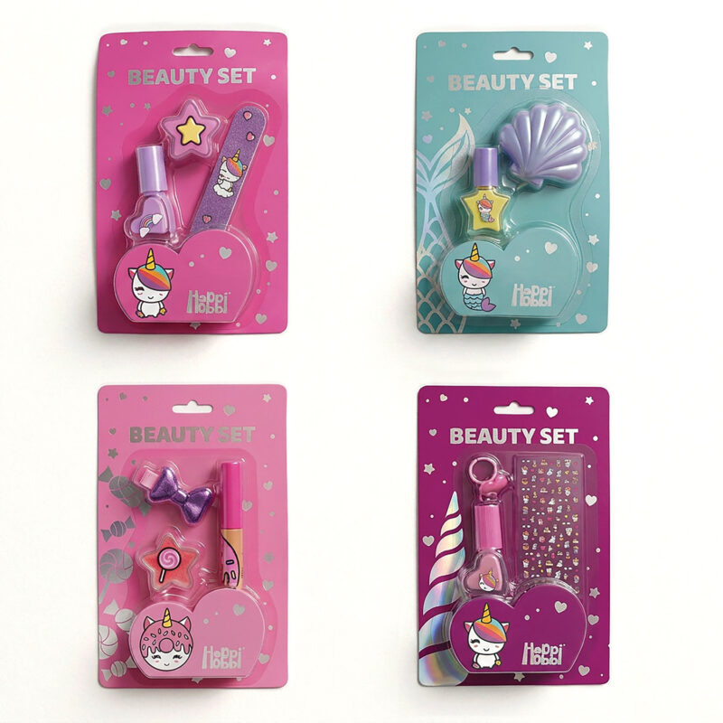 HappiHobbi Σετ Ομορφιάς σε καρτέλα Sparkle Love σε 4 Σχέδια για 6+ Ετών 5243633