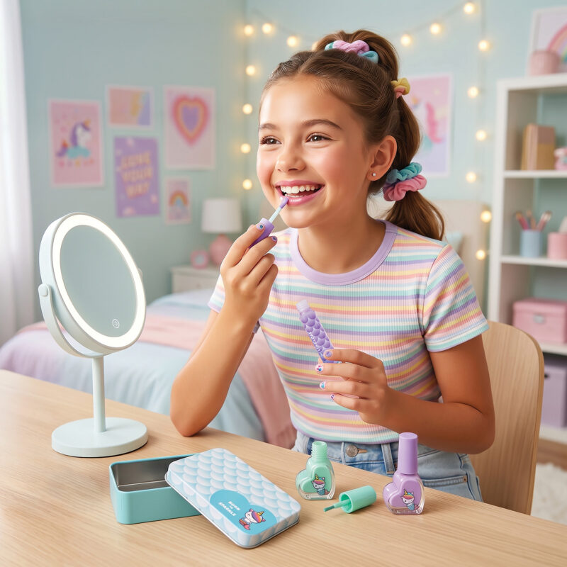 HappiHobbi Σετ Ομορφιάς με Θήκη Sparkle Love σε 2 Σχέδια Για 6+ Ετών 5248352