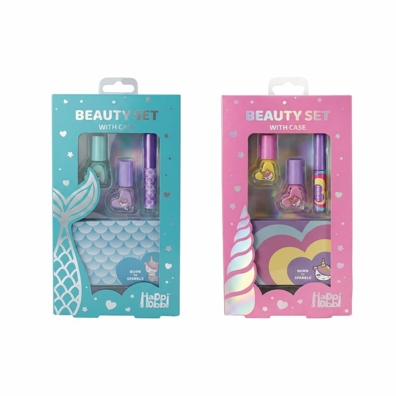HappiHobbi Σετ Ομορφιάς με Θήκη Sparkle Love σε 2 Σχέδια Για 6+ Ετών 5637506
