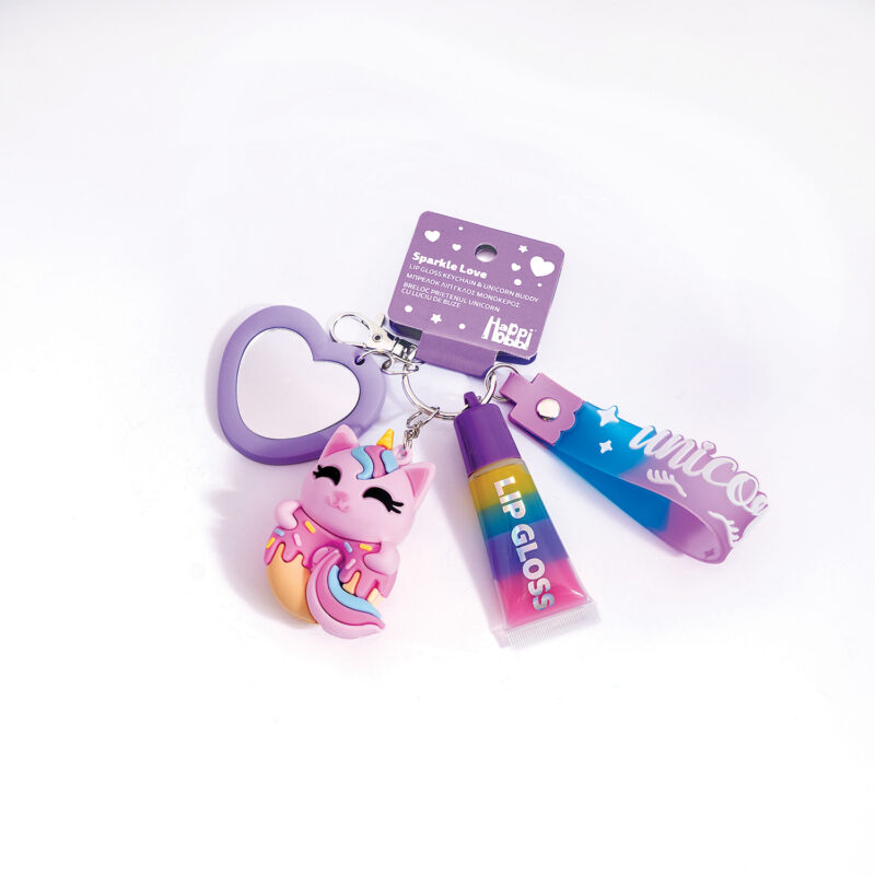 HappiHobbi Μπρελόκ με Lip Gloss & Φιγούρα Μονόκερο σε 2 Σχέδια για 6+ Ετών 5243643
