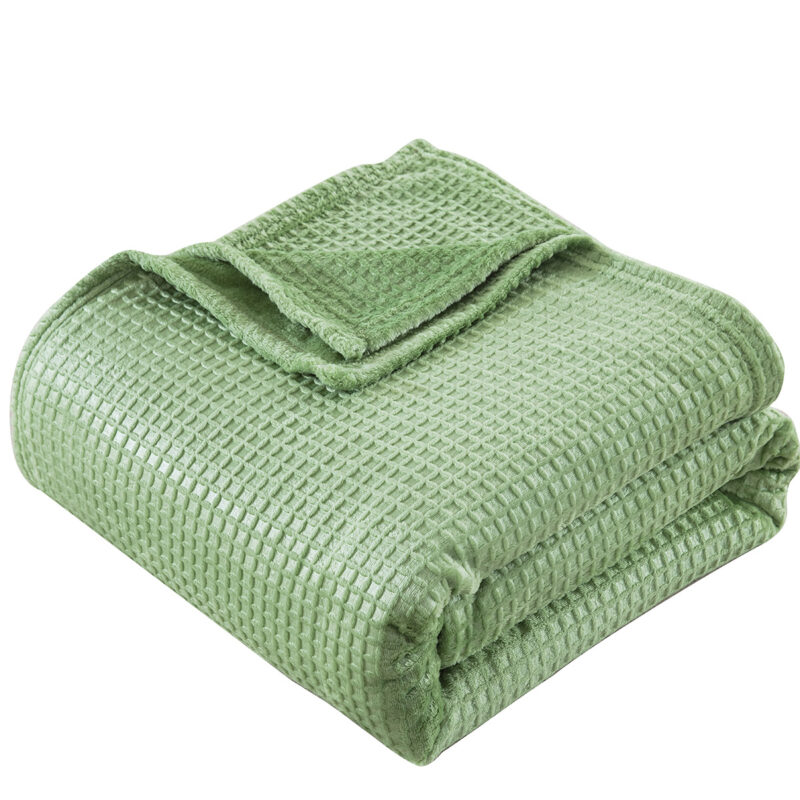 Κουβέρτα μονόχρωμη υπέρδιπλη Fleece Art 11552 220x240 Πράσινο Beauty Home