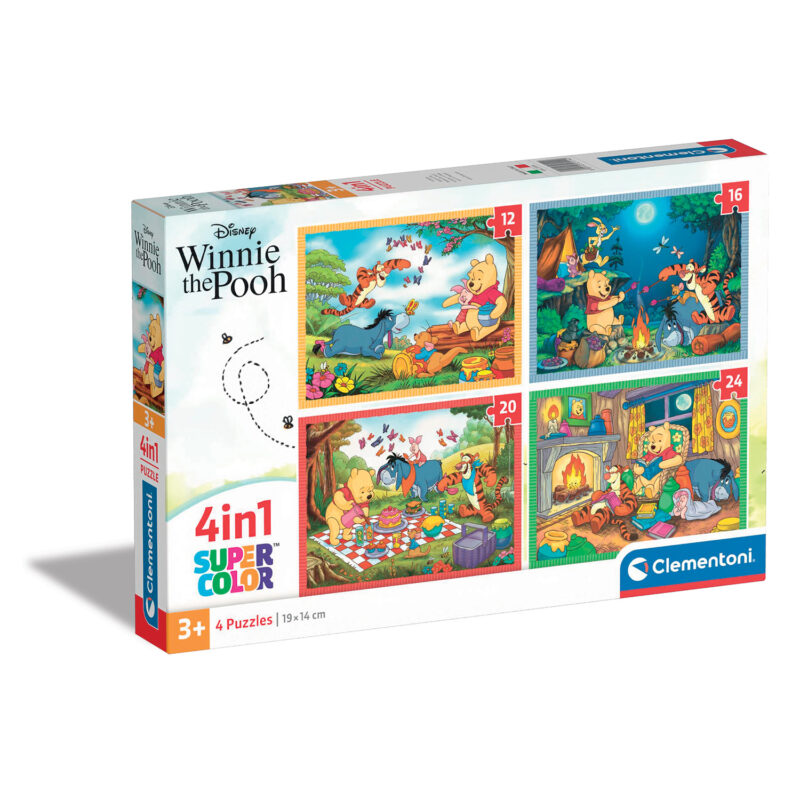 Clementoni Παζλ 4 σε 1 Super Color Disney Winnie The Pooh 5370773