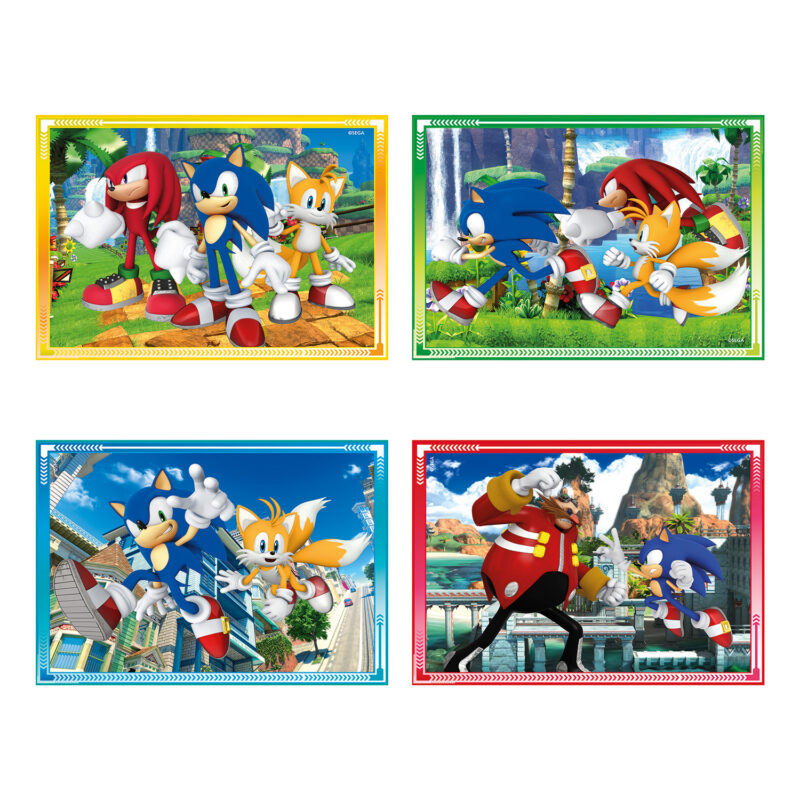 Clementoni Παιδικό Παζλ 4 in 1 Super Color Sonic 12-16-20-24 τμχ 5267883