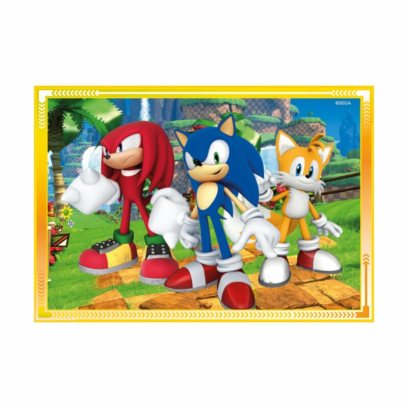 Clementoni Παιδικό Παζλ 4 in 1 Super Color Sonic 12-16-20-24 τμχ 5684039