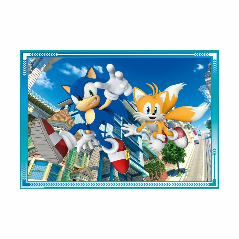 Clementoni Παιδικό Παζλ 4 in 1 Super Color Sonic 12-16-20-24 τμχ 5684040