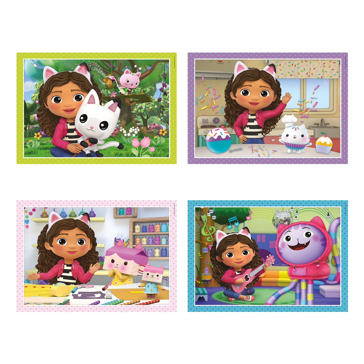 Clementoni Παιδικό Παζλ 4 in 1 Super Color DreamWorks Gabby's Dollhouse 12-16-20-24 τμχ