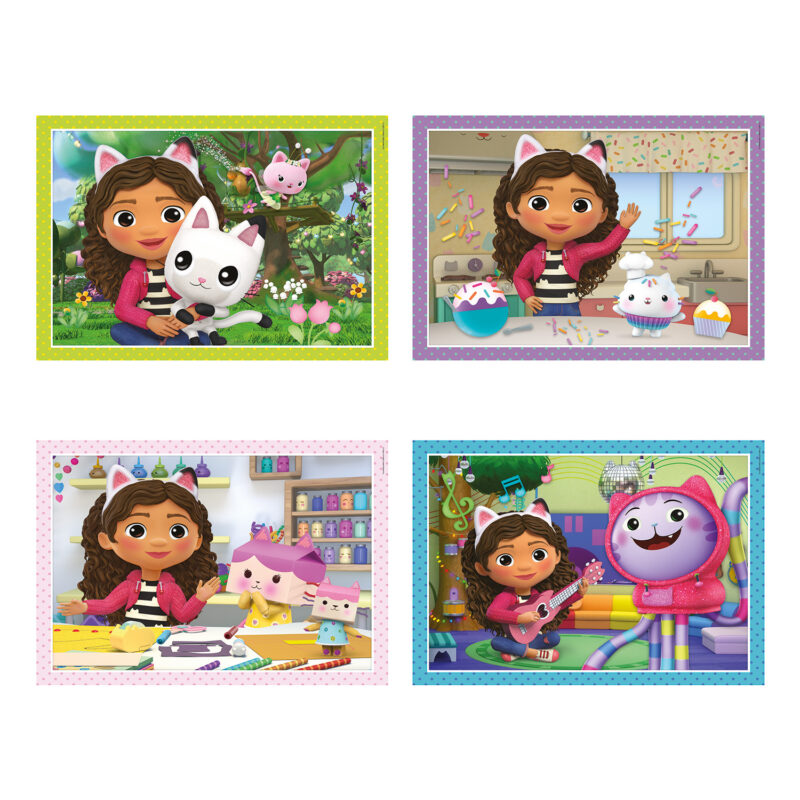 Clementoni Παιδικό Παζλ 4 in 1 Super Color DreamWorks Gabby’s Dollhouse 12-16-20-24 τμχ 5453549