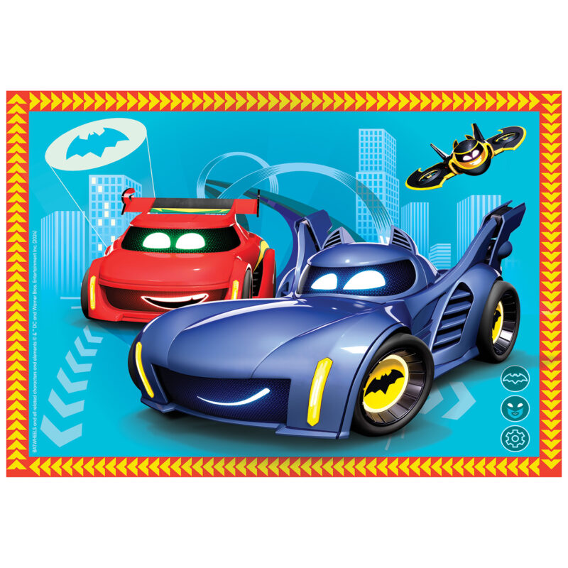 Clementoni Παζλ 4 σε 1 Super Color Batwheels 5390037