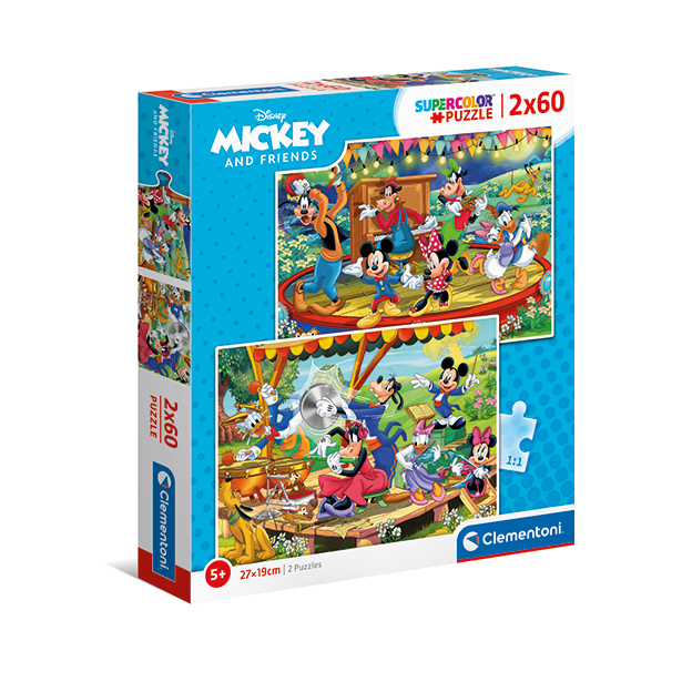 Clementoni Παιδικό Παζλ Super Color Mickey And Friends 2×60 τμχ 5433554