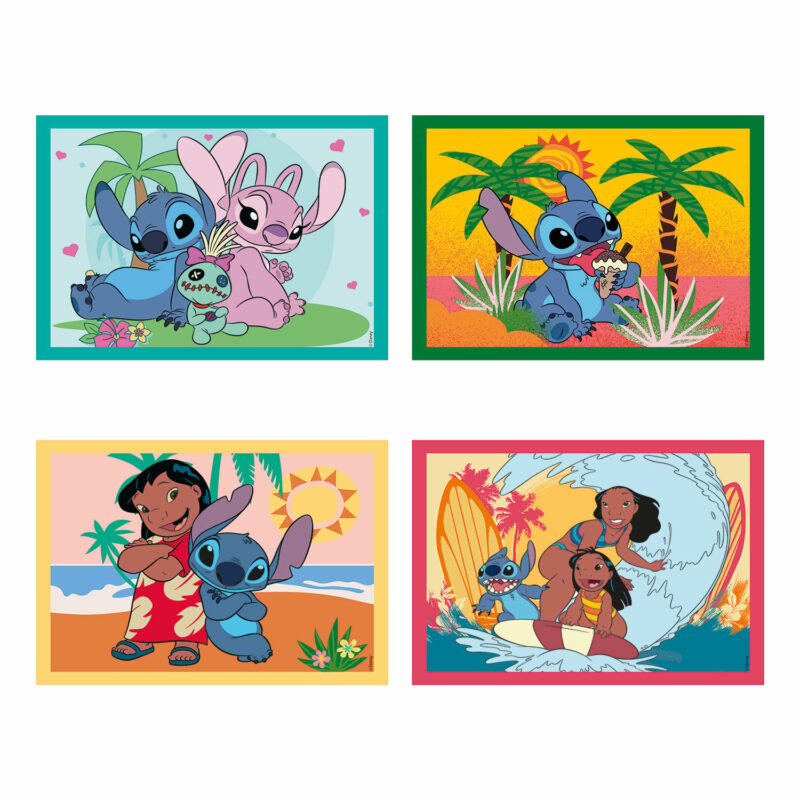 Clementoni Παιδικό Παζλ 4 in 1 Super Color Disney Stitch 12-16-20-24 τμχ 5684364
