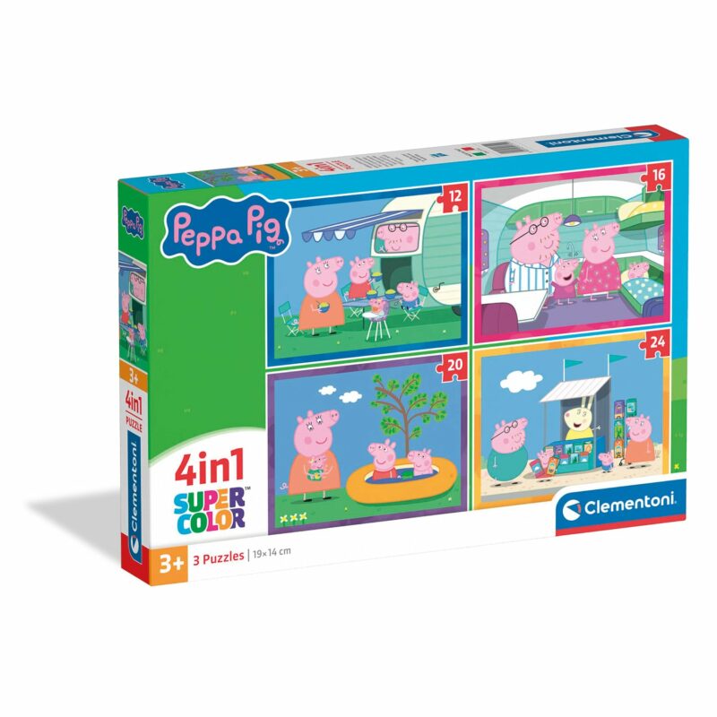 Clementoni Παζλ 4 σε 1 Super Color Peppa Pig 5547502