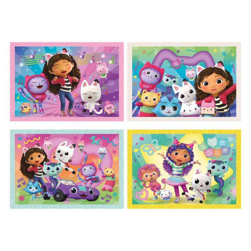 Clementoni Παιδικό Παζλ 4 in 1 Super Color Gabby’s Dolhouse 12-16-20-24 τμχ 5010149