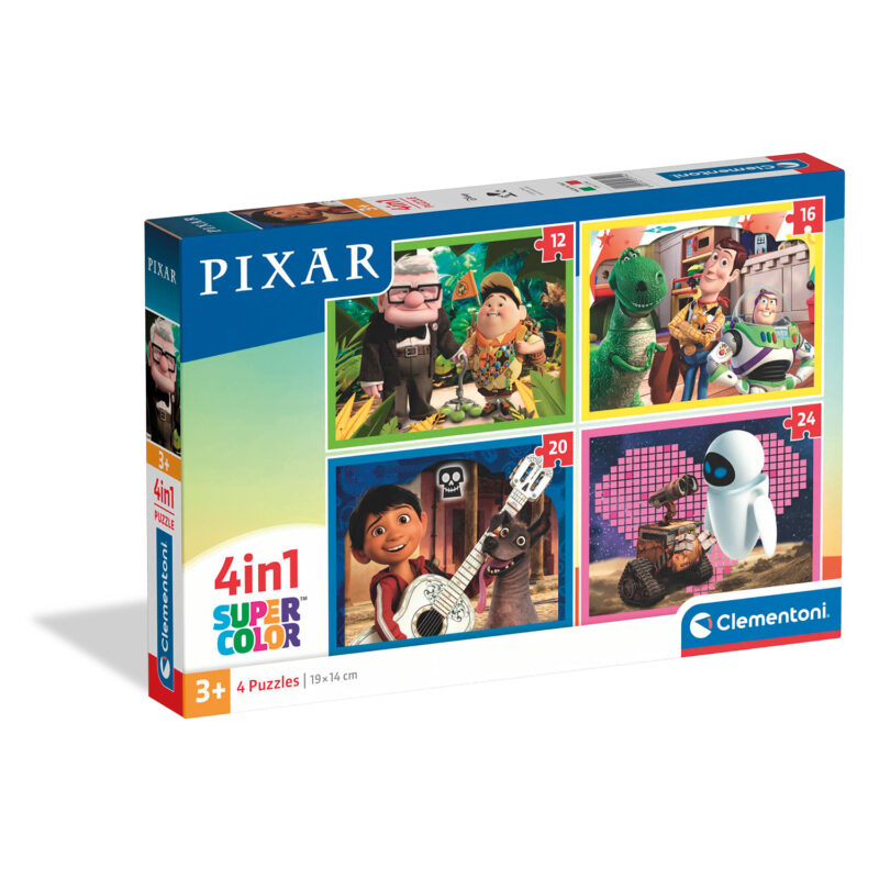 Clementoni Παιδικό Παζλ 4 in 1 Super Color Disney Pixar 12-16-20-24 τμχ 5010157