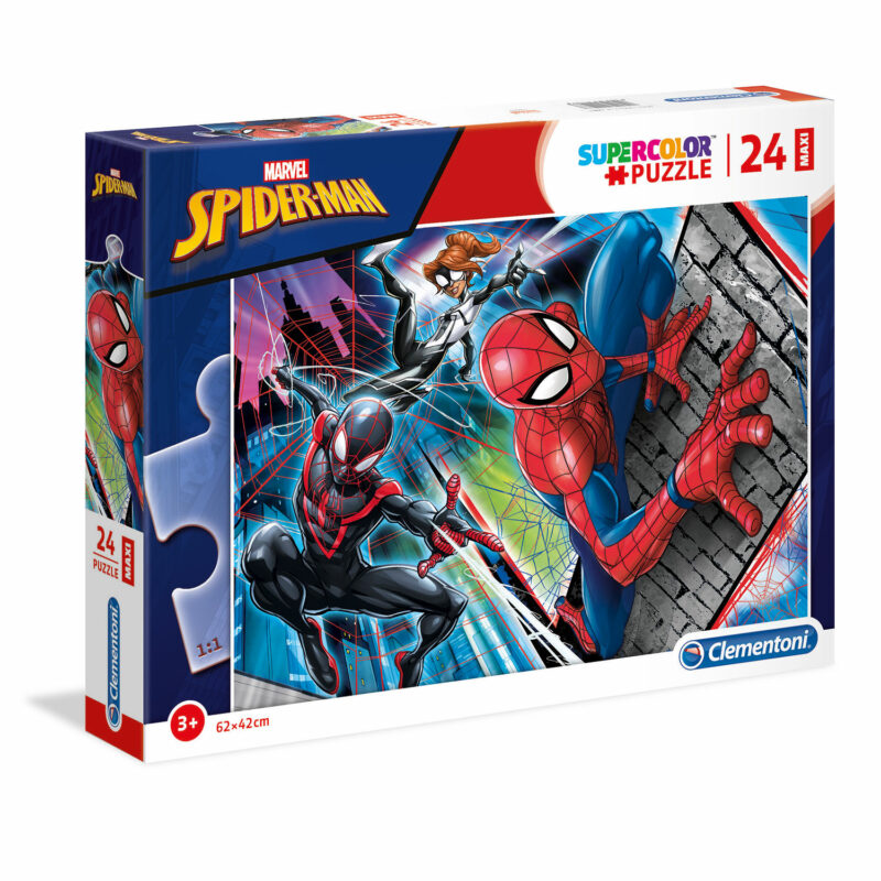 Clementoni Παιδικό Παζλ Maxi Super Color SpiderMan 24 τμχ 5433538