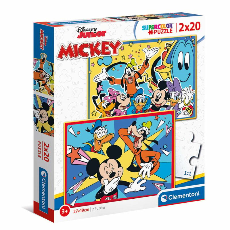 Clementoni Παιδικό Παζλ Super Color Mickey 2×20 τμχ 5772190