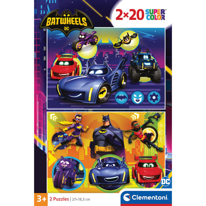 Clementoni Παζλ Super Color Batwheels 2×20 τμχ 5370724
