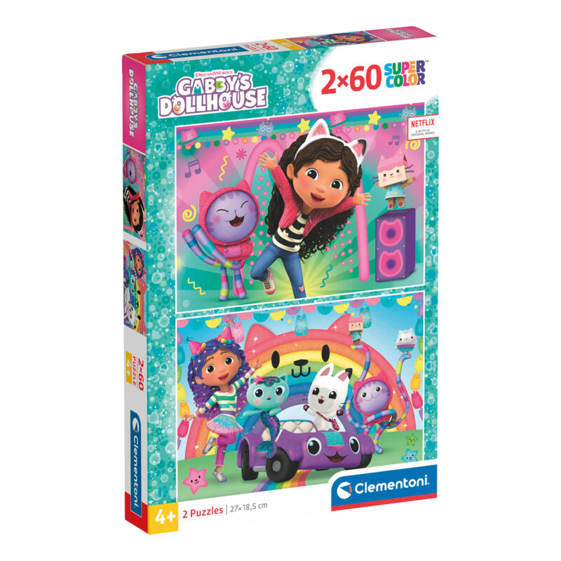 Clementoni Παιδικό Παζλ Super Color DreamWorks Gabby’s Dollhouse 2×60 τμχ 5361544