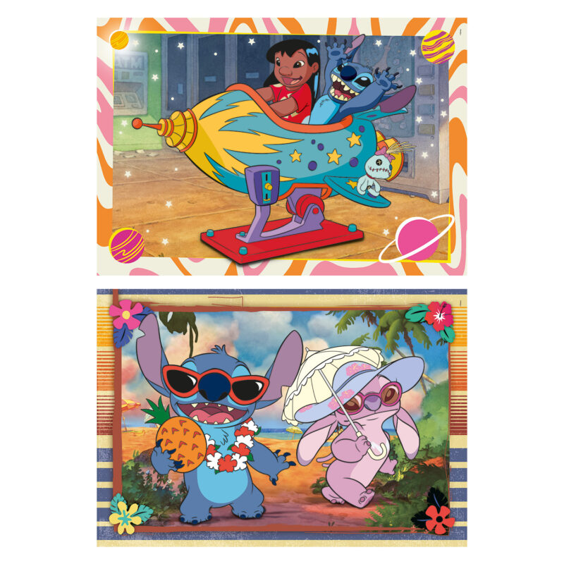 Clementoni Παιδικό Παζλ Super Color Disney Stich 2×60 τμχ 5547378