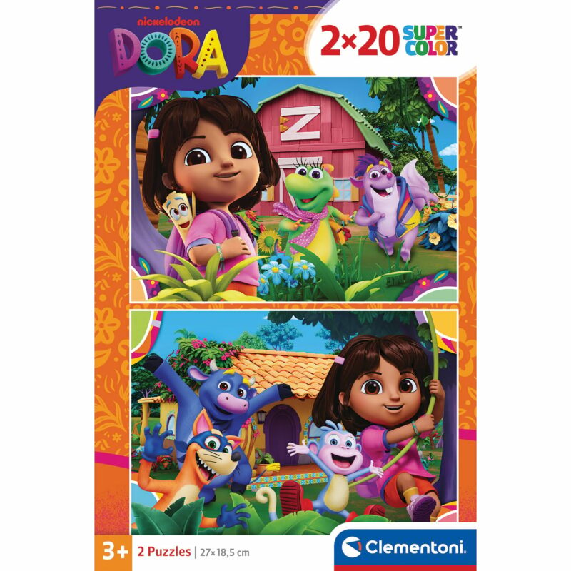 Clementoni Παζλ Super Color Dora The Explorer 2 x 20 5473067