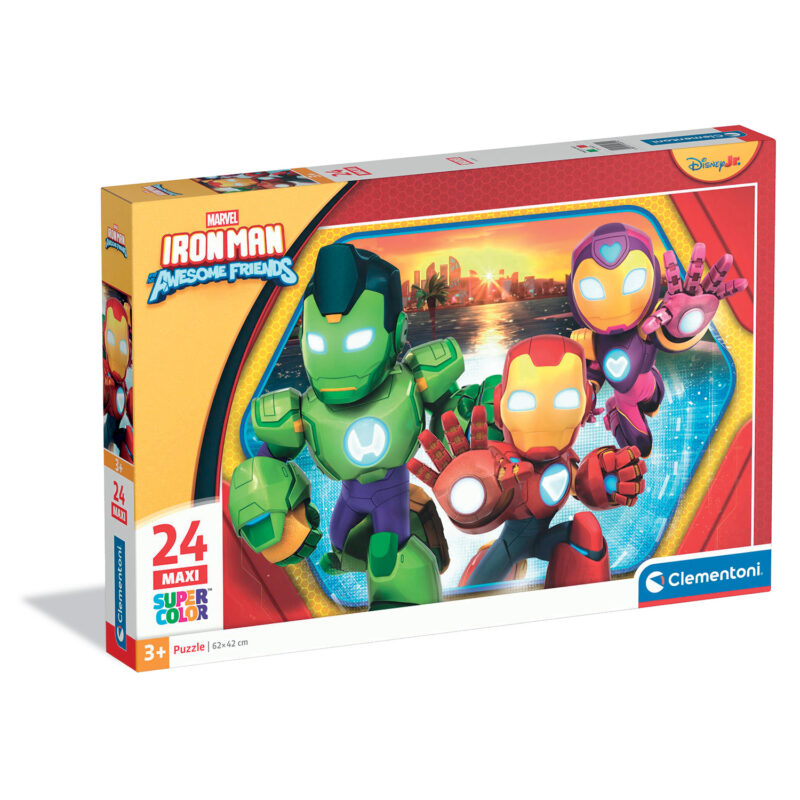Clementoni Παζλ Super Color Maxi Iron-Man And His Awesome Friends 24 τμχ 5375790