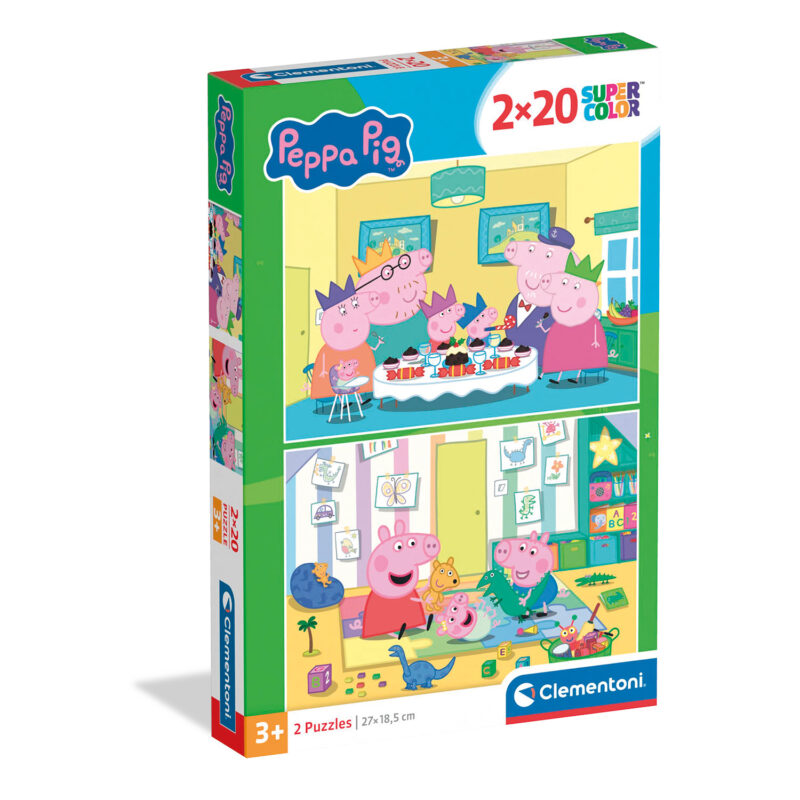 Clementoni Παιδικό Παζλ Super Color Peppa Pig 2×20 τμχ 4969500