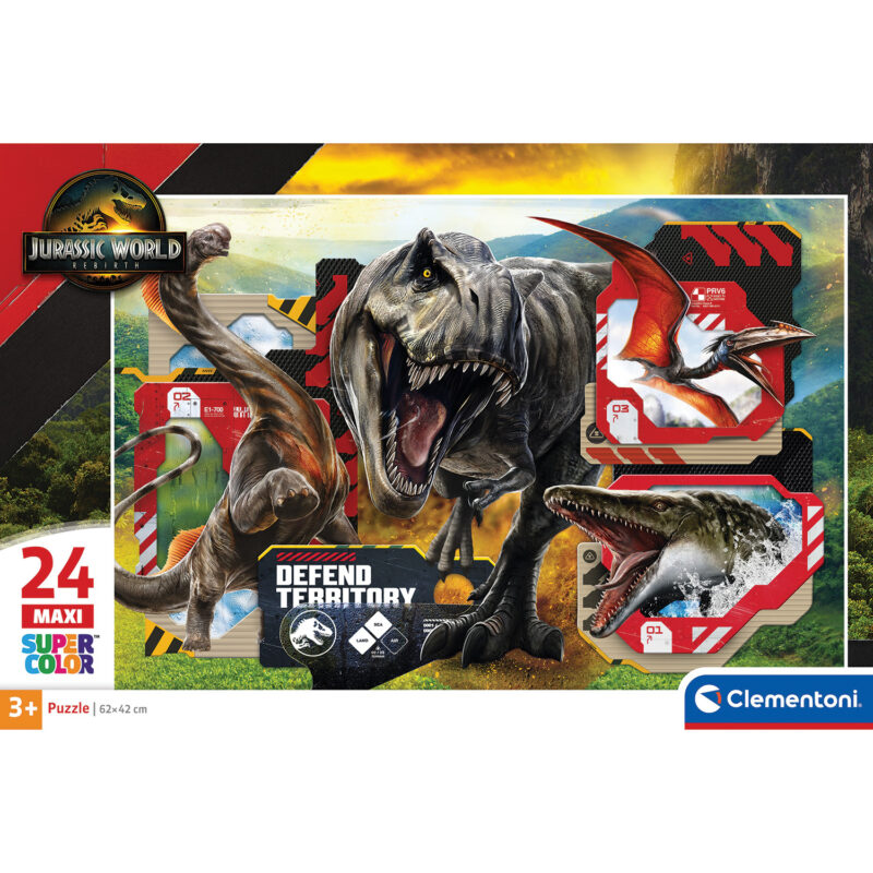 Clementoni Παζλ Supercolor Maxi Jurassic Wolrd Rebirth 24 τμχ 5614980