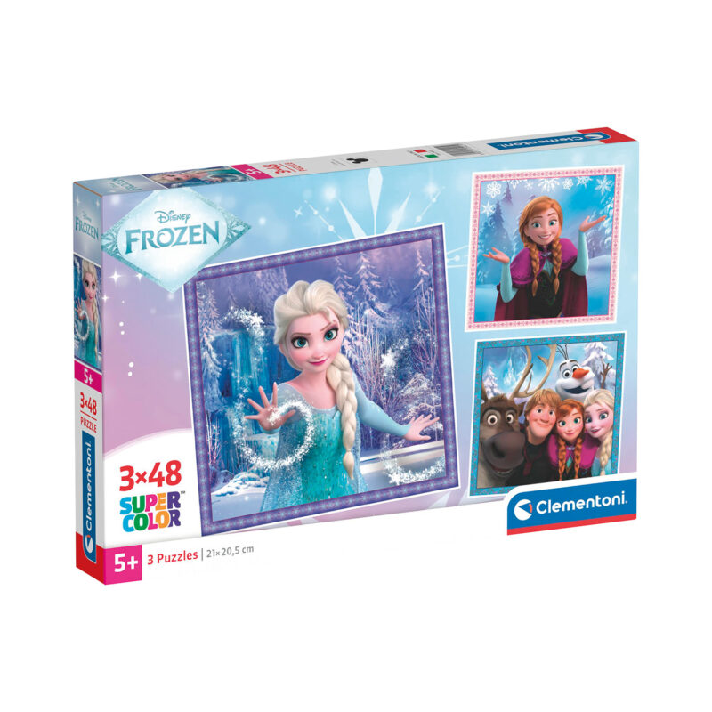 Clementoni Παιδικό Παζλ Super Color Disney Frozen 3×48 τμχ 5772362