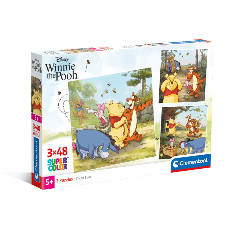 Clementoni Παζλ Super Color Winnie The Pooh 3×48 τμχ 5404538