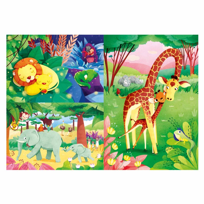 Clementoni Παιδικό Παζλ Super Color Jungle Friends 3x48 τμχ