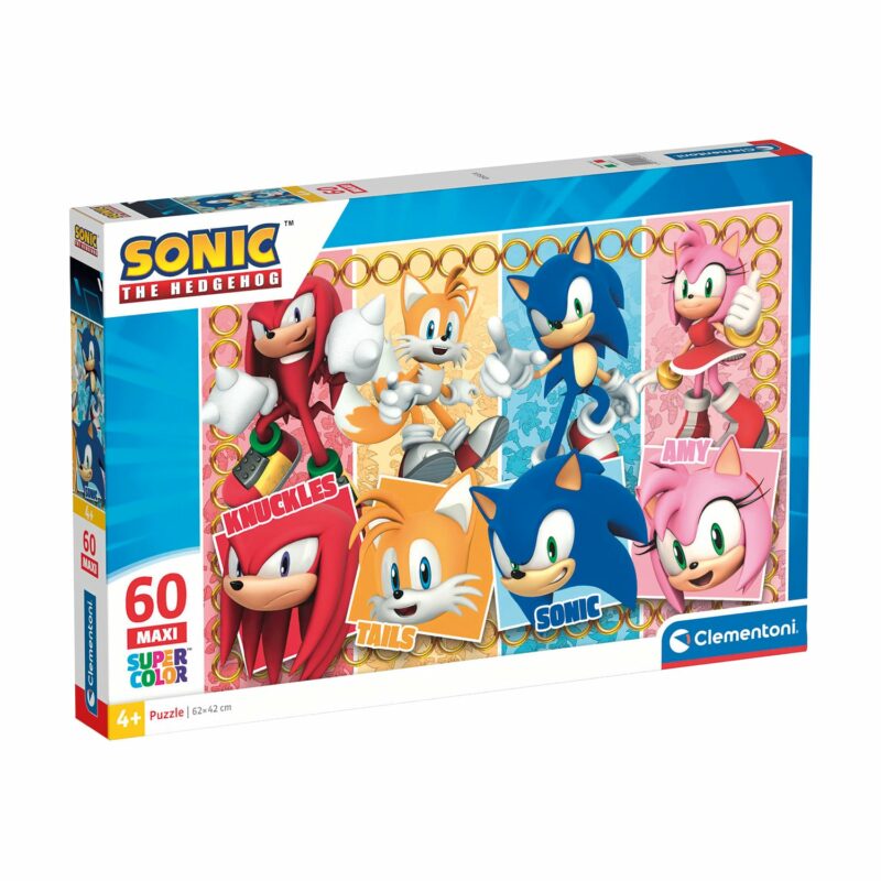 Clementoni Παιδικό Παζλ Maxi Super Color Sonic 60 τμχ 5772340