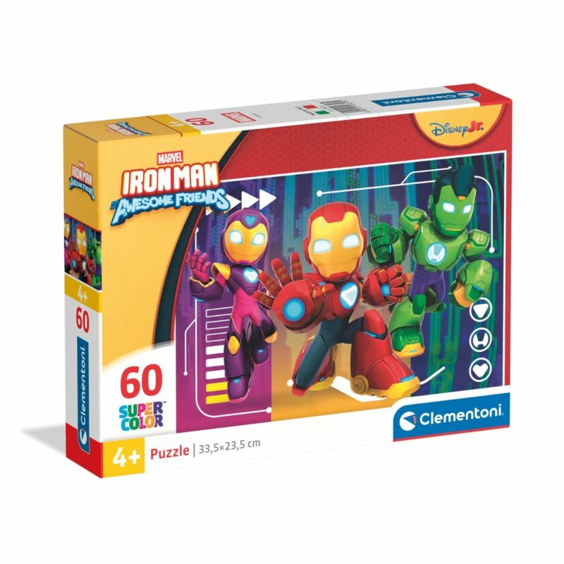 Clementoni Παιδικό Παζλ Super Color Marvel Iron Man and His Awesome Friends 60 τμχ 5960695